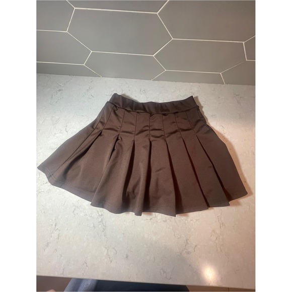 Riley & James Pants - Riley & James Brown Pleated Mini Skirt Skort Small Preppy School Girl Athletic